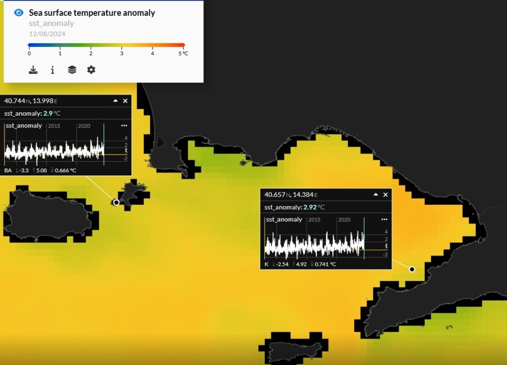 grafico2-1024x738 Il fenomeno del mare "caldo" in Campania ad agosto. Cosa ci dicono i dati Arpa